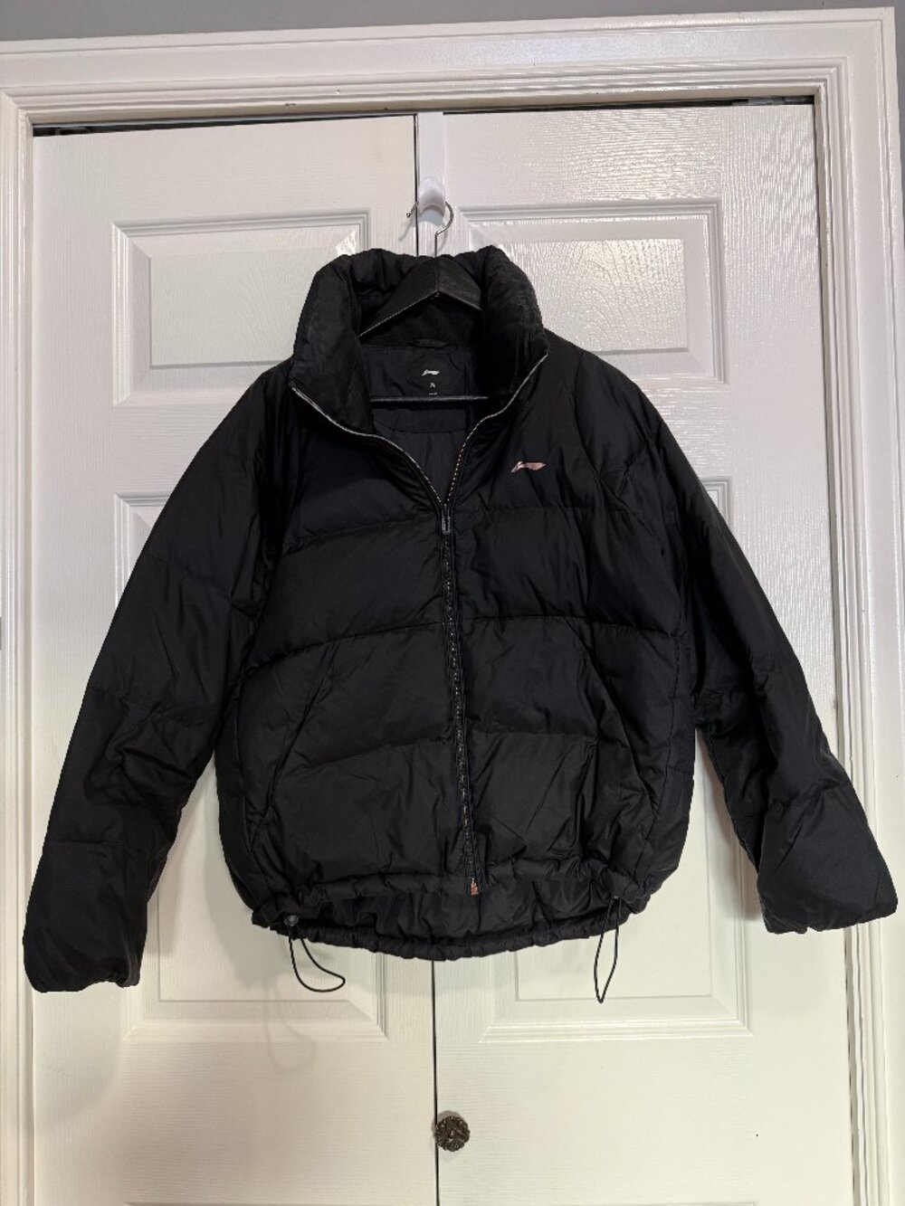 Li-Ning Full-Zip Heavyweight Winter Parka Puffer Coat Black Small